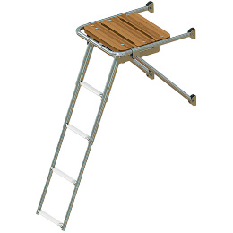 Платформа кормовая с трапом 4 ступени белые (040204WT, 10268787)